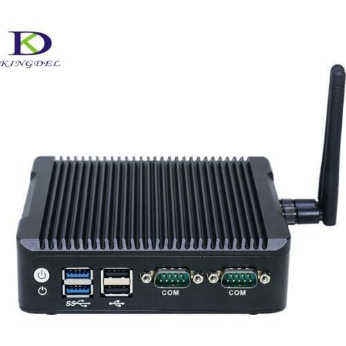 Fanless Mini PC Intel Celeron N3160 Windows 7 8 Quad Core up to 2.24GHz with 2 Lan HD Graphics 400 HTPC TV Box desktop