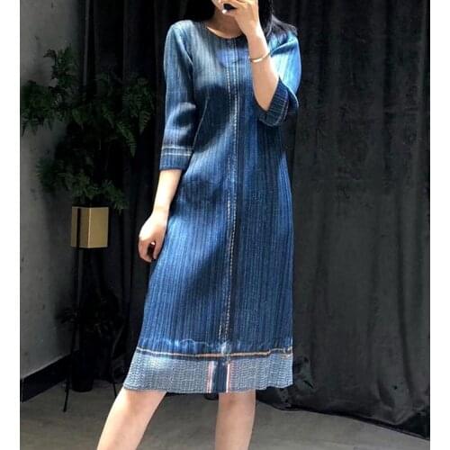 Changpleat Fashion Denim Dresses