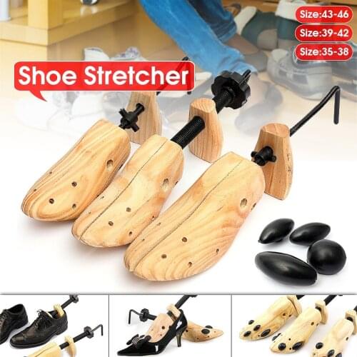 BSAID 1 Piece Shoes Stretcher Wooden Shoe Tree Shaper Rack,Wood Adjustable Zapatos De Homb Expander Trees Size S/M/L Man Women