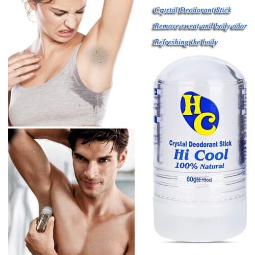 60g Crystal Deodorant Alum Stick Body Underarm Odor Remover Antiperspirant for Men and Women Men Deodorant Stick Undefined