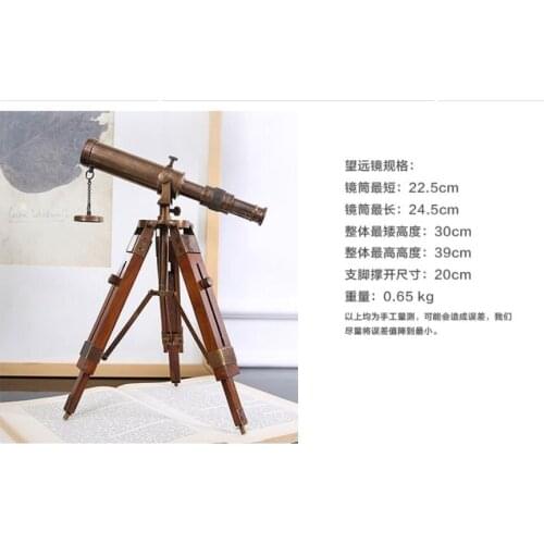 European book desktop accessories retro telescope office crafts American study decoration