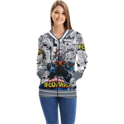 Boku No/My Hero Academia Midoriya Izuku Deku Cosplay Costume Men hoodie Sweatshirt Zipper Hoodies Jackets Coat