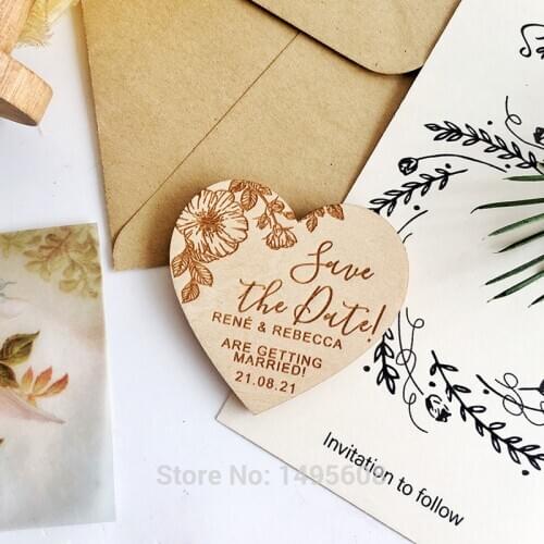 Wedding Save the Date Magnets, Wooden wedding gifts for guests,Custom Wedding invitations, Rustic favor magnets ,Wedding invitat