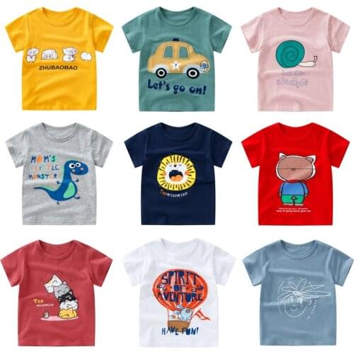 Fashion Toddlers T-shirts Short Sleeve Summer New Sports Tee Shirt for Baby Boys Girls Children Cartoon Tops Clothes 1-10Y Kids