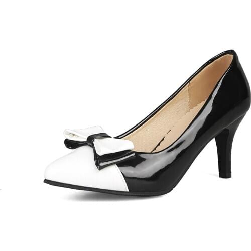 Fashion color matching shoes age season in 2019 new product pointed high heel with 40-45 yards shallow single shoes