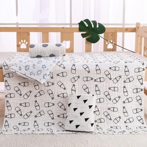 Soft 100% Cotton Class A 6-layer Muslin Gauze Towel Infant Bath Towel Baby Blanket Swaddle Baby Bath Towel Free Shipping