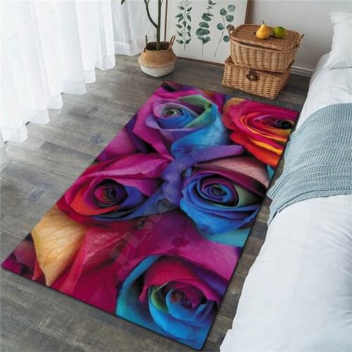 Rose Rug 3D All Over Printed Non-slip Mat Dining Room Living Room Soft Bedroom Carpet 01