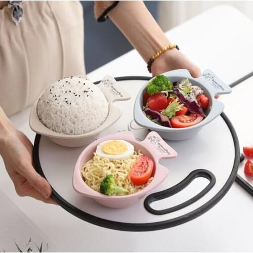 New childrens feeding tableware cartoon fish shape rice bowl tableware baby eating tableware anti-scald, anti-slip, anti-fall