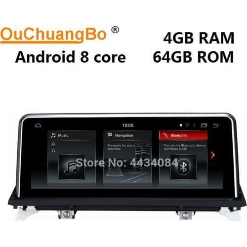 Ouchuangbo 4G car audio gps android 10 stereo for BMW X5 X6 E70 E71 NBT 2014-2017 with 4GB RAM 64GB rom 8 core USB swc