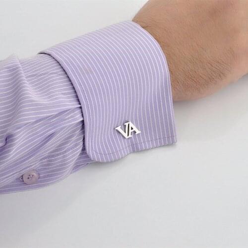 Personalized Double Letters Cufflinks Groomsmen Gift Stainless Steel Jewelry Customized Name Cufflinks Men Initials Cuff-button
