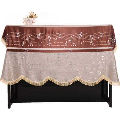 Dust Proof Practical European Style Piano Cover Thickening Cloth Decorated with Macrame for Universal Upright Vertical Piano