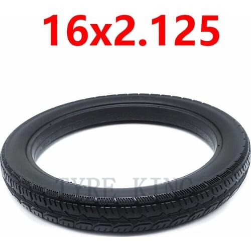 16x2.125 Solid Tire 16 Inch Thickening and Wear Resistance Tyre for Electric Bicycle E-Bike Parts