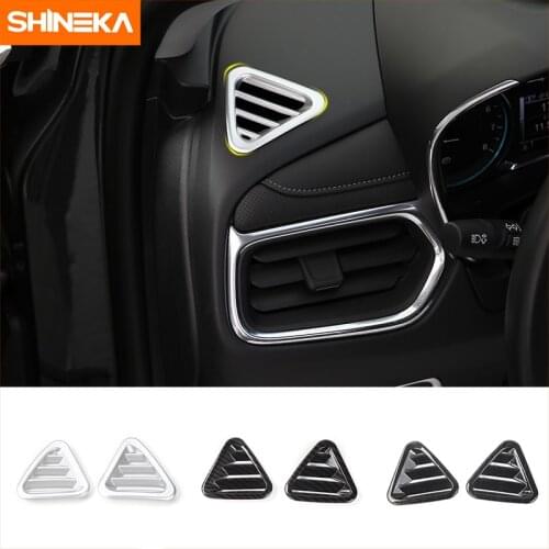 SHINEKA Car Styling Dashboard Air Condition Vents Outlet Decoration Cover Trim Frame for Chevrolet Equinox 2017 Car Accessories