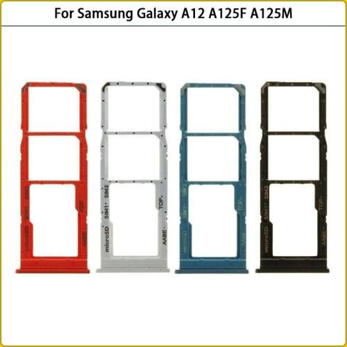 100PCS/lot SIM Card For Samsung Galaxy A12 A125F A125M A125N A125 SIM Card Slot SD Card Tray Holder Adapter Socket Replace
