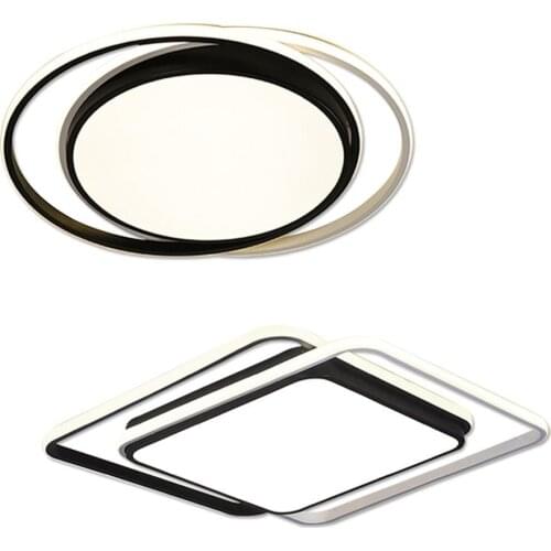 Modern Ceiling Lights LED Lamp For Living Room Bedroom Study Room White black color surface mounted Ceiling Lamp Deco AC220V