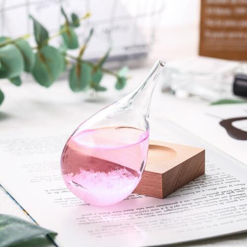 Weather Forecast Glass Bottle Drop Water Shape Glass Decor Gift For Home Decoration Crystal Weather Crystal Bottle Ornament Z31