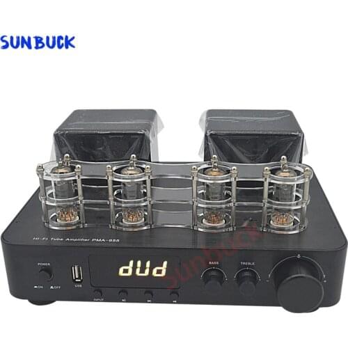Sunbuck Lossless decoding fiber coaxial Bluetooth hifi 6F2 tube power amplifier 100W 2.0 6F2 vacuum tube power amplifier