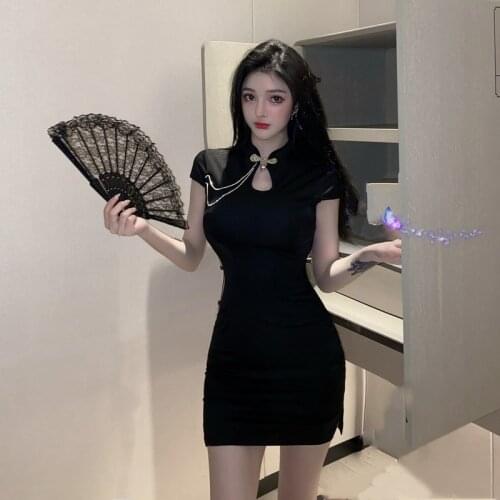 Черные летние платья Syoovaa China At AliExpress