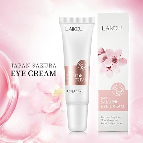Eye Cream Sakura Serum Anti-Wrinkle Anti-Age Remover Dark Circles Fine Lines Eye Care Against Puffiness and Bags Firming