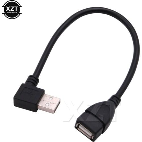 1PCS USB 2.0 A Male to Female 90 degree right Angled extension cord USB2.0 10cm cable Plug NEWEST high quality