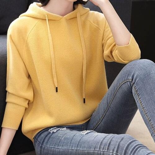 2021 Casual Pullover Sweatshirts Street Style Autumn Winter Regular Hoodie fall women Casual fashion Solid Tops Sweaters Jumpers