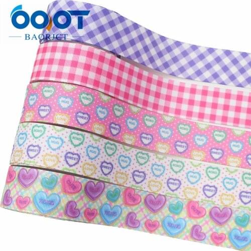 1'' Love Decoration Gift Wrapping Printed Grosgrain Ribbon,10yrds DIY Handmade Headwear Accessories,L-20118-85