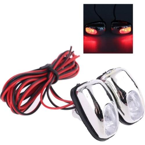 1 Pair Auto LED Light Windshield Windscreen Jet Spray Nozzle Wiper Washer Lamp