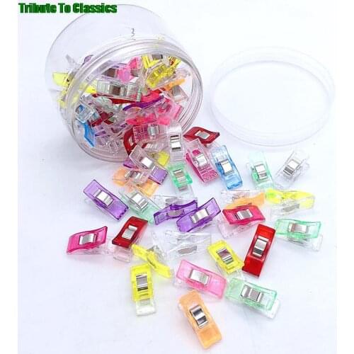 10/20/50/100 Pcs Sewing Clips Multicolor Plastic Clips Fabric Clamps Patchwork Craft Clips Clothing Clips Holder Quilting Clip
