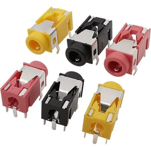 10PCS PJ-322 PCB Mount Stereo Jack PJ322 3.5mm Female Audio Connector 5 Pin Headphone Jack Socket