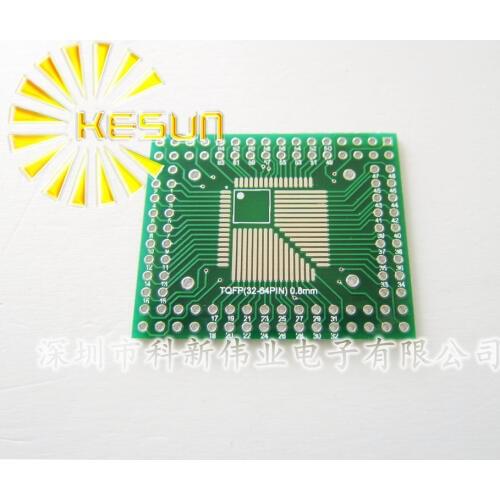 100PCS X QFP/FQFP/LQFP TQFP32 / TQFP44 / TQFP64 / TQFP80 / TQFP100 0.5MM / 0.8MM Pitch IC adapter Socket / Adapter plate / PCB