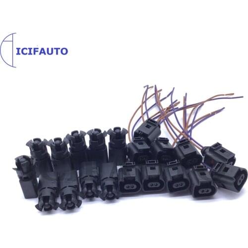 2 pin Ambient Outside Air Temperature Sensor With Connector Plug For Volkswagen Golf Beetle Caddy AUDI A3 Skoda Seat 1J0919379A