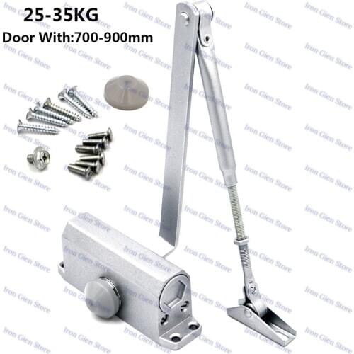 25-35KG Overhead Automatic Door Closers Hydraulic Operated Door Security System Aluminium Adjustable Closing/Latching Speed