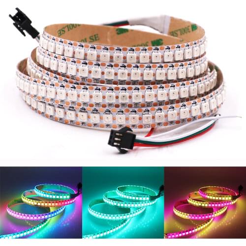 5V WS2812B RGB LED Strip SMD 5050 30/60/144 LEDs/M Full Color Pixel Lights Waterproof RGB LED Light Strips Flexible 1m 2m 5m