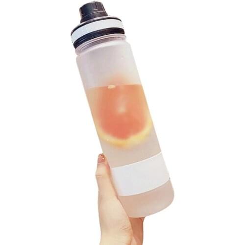700/900ml Large-capacity Frosted Plastic Water Cup With Bracket For Male Female Students Outdoor Fitness Portable Sports Bottle
