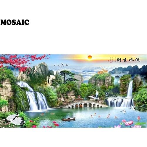 Diamond Painting Traditional Chinese Landscape diamond Embroidery 5D Picture Of Rhinestone DIY Full Drill Diamond Mosaic