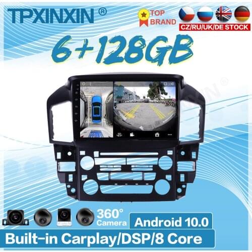 6+128GB Android10.0 For Lexus RX300 1998-2003 Car Radio Multimedia Video Player Navigation GPS Built-in Dsp 2 Din Dvd Car Radio