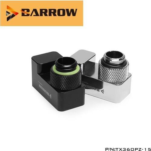 Barrow Water cooling fittings TX360PZ-15, 15mm 360 Degrees Rotary Offset Fittings , G1/4 15mm Male To Female Extender Fittings