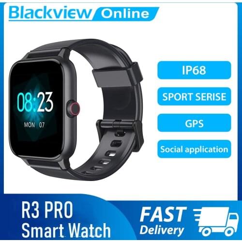 Blackview Smart Watch R3 Pro Android iOS GPS Phones Fitness Tracker Heart Rate Monitor IP68 Swimming Waterproo