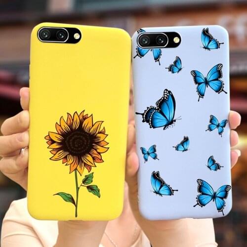 Blue Butterfly Case For Huawei Honor 10 Case Silicone Soft TPU Fundas For Huawei Honor 10 Honor10 Phone Cases High Quality Coque