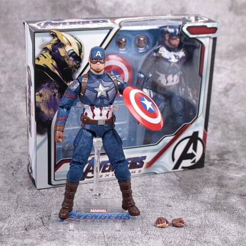 18cm Disney The Avengers 4 Captain America Thor Movies Infinity War Pvc Action Figures Collectible Model Toys For Kids Boy Gifts