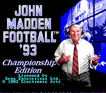 New Arrival John Madden Fottball' 93 16 bit MD Game Card For Sega Mega Drive For Genesis