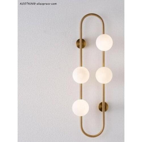 Creative 4 Glass Balls Home Led Wall Lights Parlor Wall Atmosphere Decoration Lighting Room Wall Lamp Surface Mount Luminaire