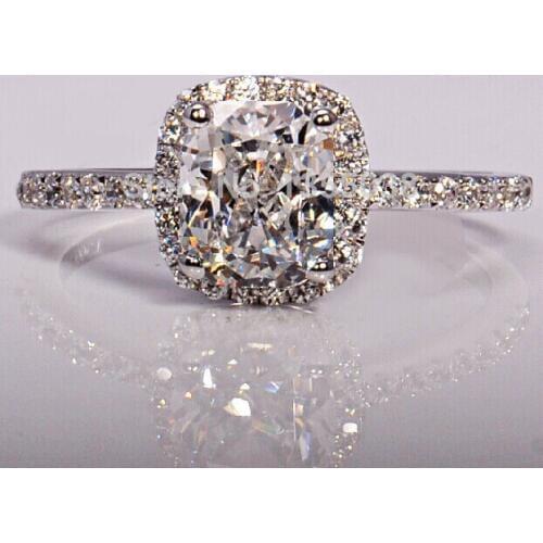 Fashion Jewelry Brand Jewelry Gem 5A Zircon stone Silver color Wedding Band Ring Sz 5-10 Free shipping Gift