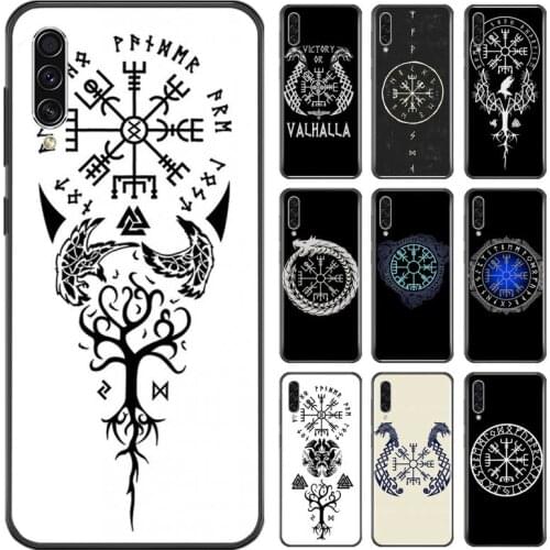 Viking Vegvisir Odin Nordic Soft Phone Case Capa For Samsung A20 A30 30s A40 A7 2018 J2 J7 prime J4 Plus S5 Note 9 10 Plus