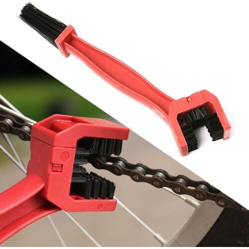 Chain Cleaner Long Bristle Sturdy Metal Grunge Brush Non-Scratch Chain Cleaning Tool Long-lasting Chain Clean Brush for Bike