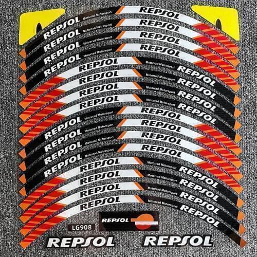 17" Strips Motorcycle Wheel Tire Stickers Car Reflective Rim Tape Motorbike Bicycle Auto Decals for Honda KTM YAMAHA Kawasaki