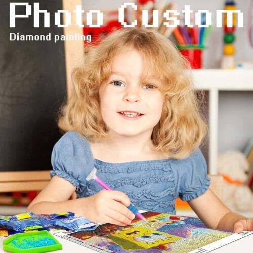 Custom Photo DIY Diamond Painting Kits Personalized Customize Kids Adults 5D Full Drill Home Wall Wedding Decor Private Gifts