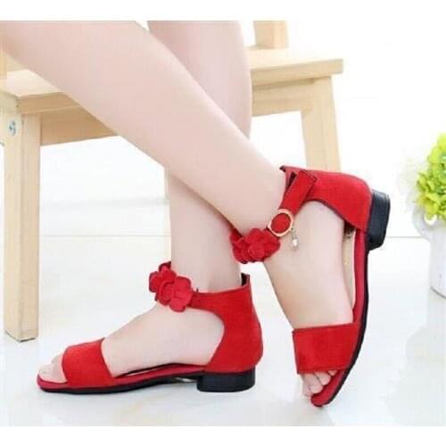 Girl Wedges Shoes Princess Sandals Girls Fashion Flowers 2021 Summer Shoe For Child Rome Beach Kids Gladiator Sandals 3 10 Years