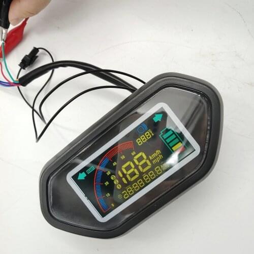 Speedometer LCD Display 48v60v72v With Mile/h Speed+Battery Level Indicator+Turning Signal Light Electric Bike Scooter Parts