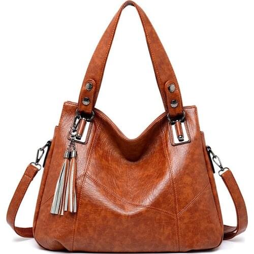 Crossbody Bag for Women Shoulder Bags Fashion Ladies Tassel Handbags High Capacity Tote Bag High-Quality Pu Leather